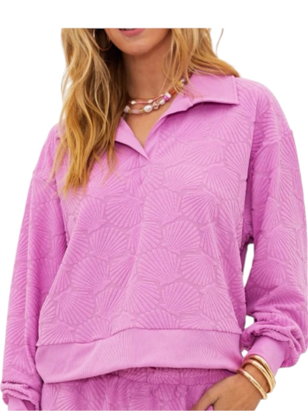 Beach Riot Martina Sweatshirt - Shell Pink